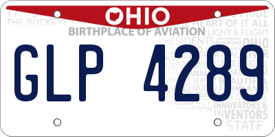 OH license plate GLP4289