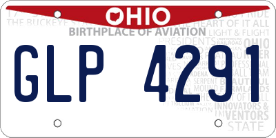 OH license plate GLP4291