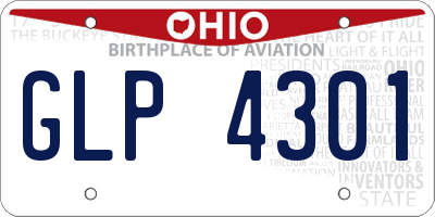 OH license plate GLP4301