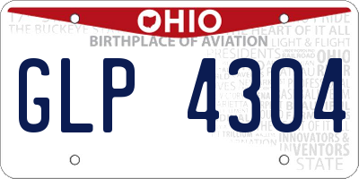 OH license plate GLP4304