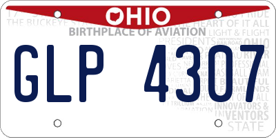 OH license plate GLP4307
