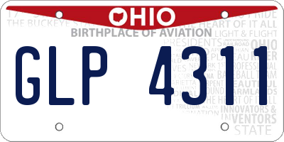 OH license plate GLP4311