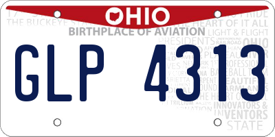 OH license plate GLP4313