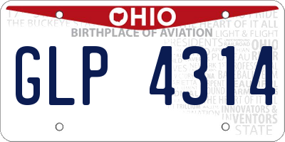 OH license plate GLP4314