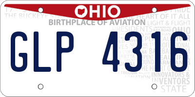 OH license plate GLP4316