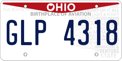OH license plate GLP4318