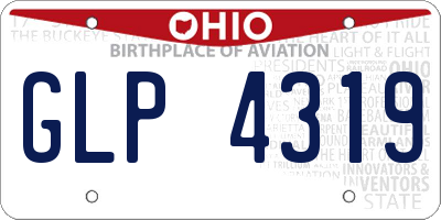 OH license plate GLP4319