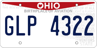 OH license plate GLP4322