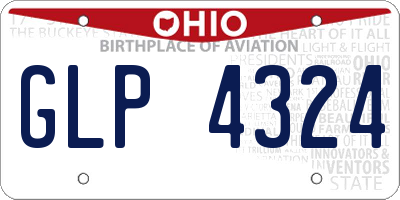 OH license plate GLP4324