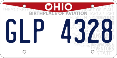 OH license plate GLP4328