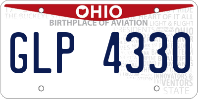 OH license plate GLP4330