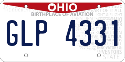 OH license plate GLP4331