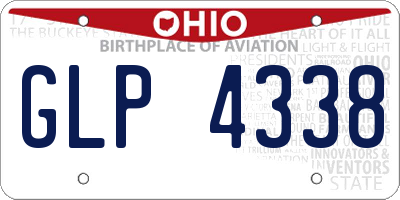 OH license plate GLP4338