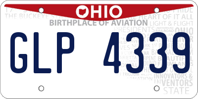 OH license plate GLP4339
