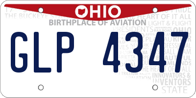 OH license plate GLP4347