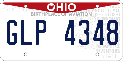 OH license plate GLP4348