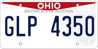 OH license plate GLP4350