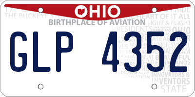 OH license plate GLP4352