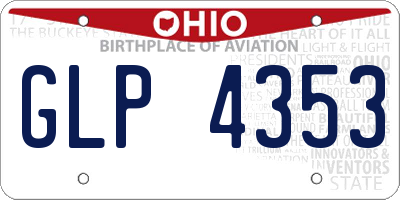 OH license plate GLP4353