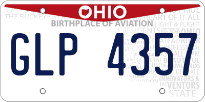 OH license plate GLP4357