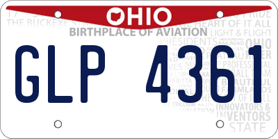 OH license plate GLP4361
