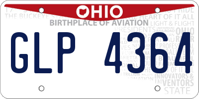 OH license plate GLP4364