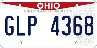 OH license plate GLP4368