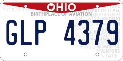 OH license plate GLP4379