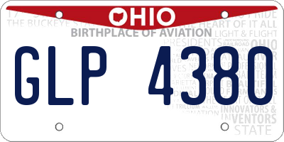 OH license plate GLP4380