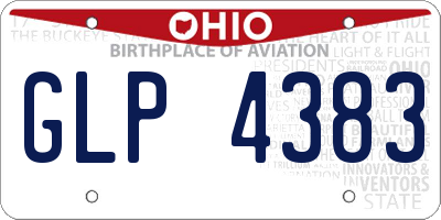 OH license plate GLP4383