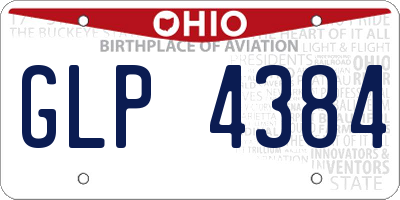 OH license plate GLP4384