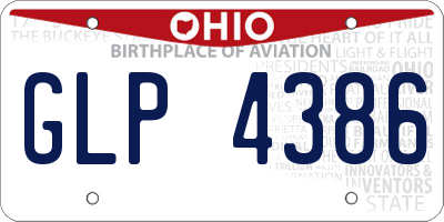 OH license plate GLP4386