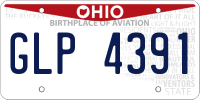 OH license plate GLP4391