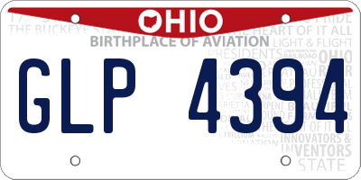 OH license plate GLP4394