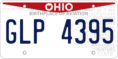 OH license plate GLP4395