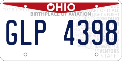 OH license plate GLP4398