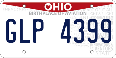 OH license plate GLP4399