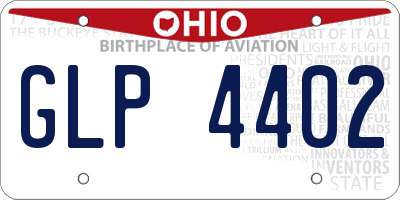 OH license plate GLP4402