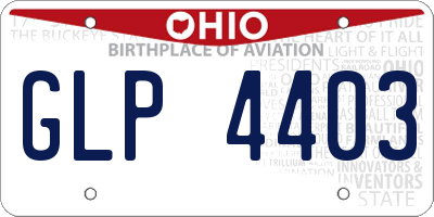 OH license plate GLP4403
