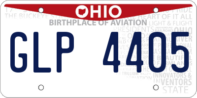 OH license plate GLP4405
