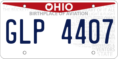 OH license plate GLP4407