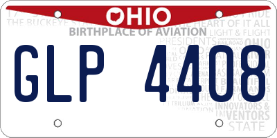 OH license plate GLP4408
