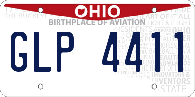 OH license plate GLP4411