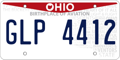 OH license plate GLP4412