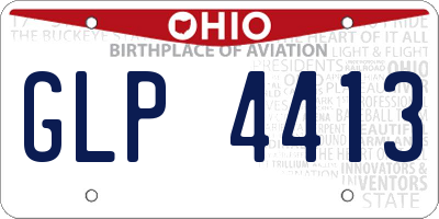 OH license plate GLP4413