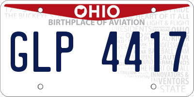 OH license plate GLP4417