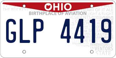 OH license plate GLP4419