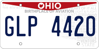 OH license plate GLP4420