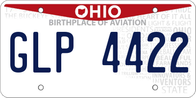 OH license plate GLP4422