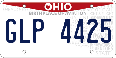 OH license plate GLP4425